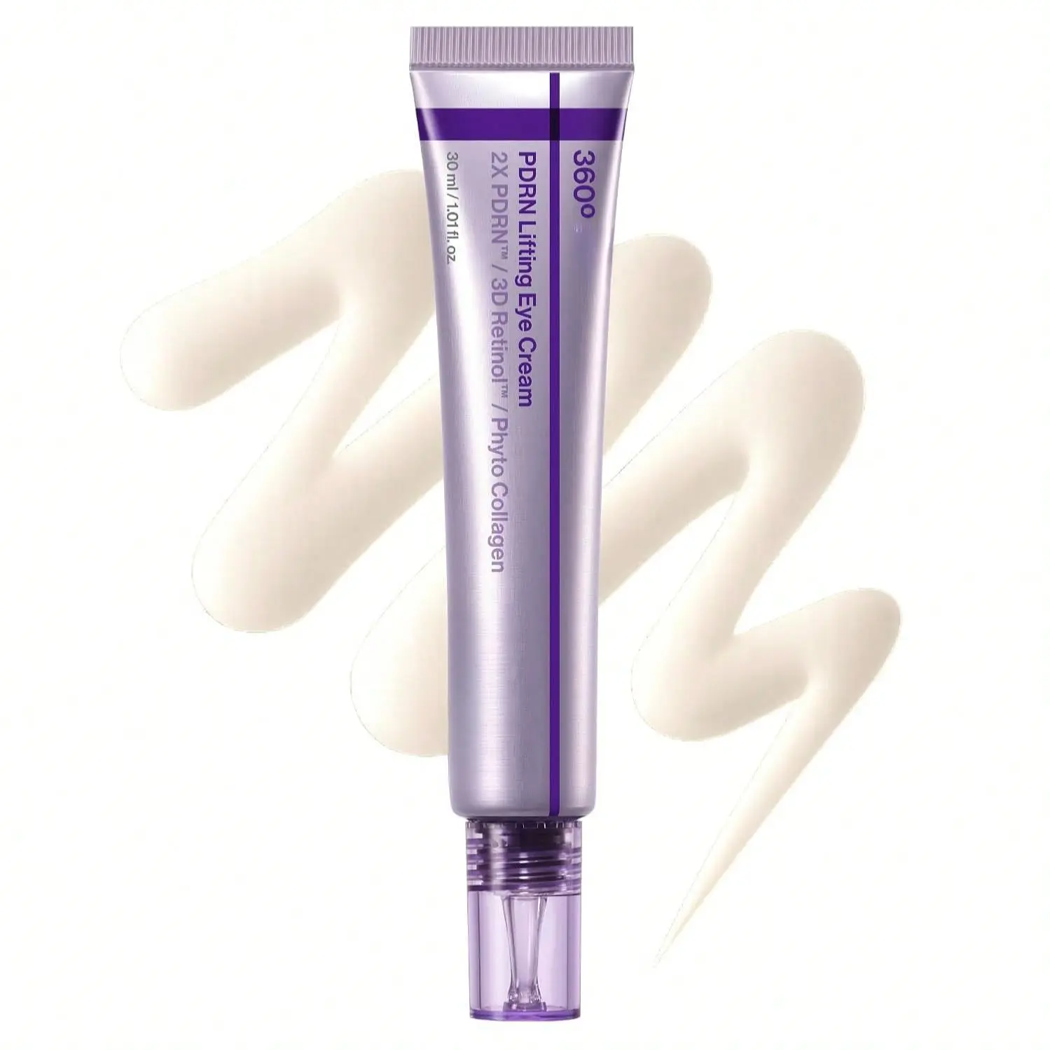 2Pcs PDRN Retinol Eye Cream with TECA & Collagen - 360º Anti-Aging, Firming, Wrinkle-Smoothing, Hydrating, Brightening Korean Skincare (1.01 fl oz) w/ Lash Serum & Moisture Derma Patches for Under Eyes Dark Circles, Bags, Crow's Feet