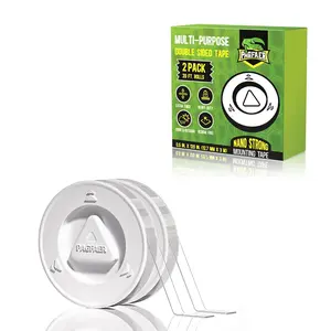 2PCS Sided Tape, 1/2" 10' Arcylic Nano Tape, Transparent Two Sided Mounting Tape, Clear Picture for Wall, Poster, Photo, Craft