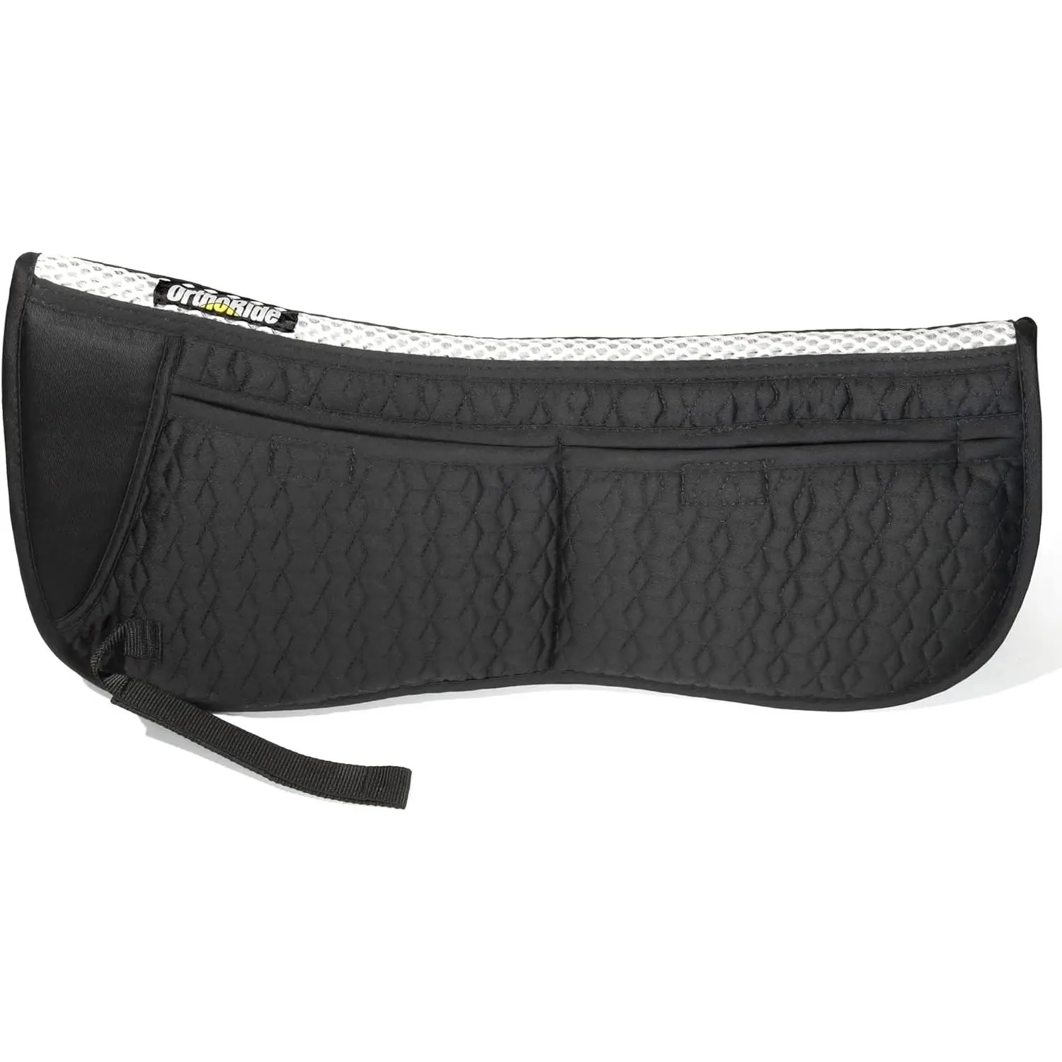 Equestrian Quilted English Half Pad Saddle Corrector - Brushed Cotton, 12 Adjustable Memory Foam Shims, Cross-Stitched Star Pattern, Book Matched Seam, Easy to Clean, Prevents Thread Unraveling, Quilting, 12 Shims