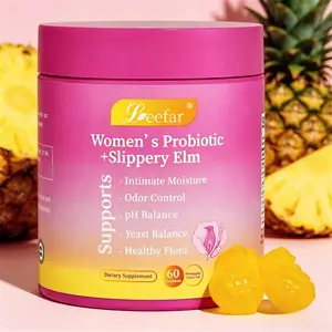 Hawaiian Pineapple Feminine pH Balance Gummies - Advanced Wellness Mix with Slippery Elm Extract & Prebiotics for Full pH Harmony, 60 Count Daily Supplement for Women