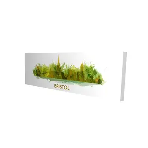 Begin Home Decor 2080-1648-CI96 16 x 48 in. Paint Splash Bristol Silhouette Canvas - Home Decor Bedroom