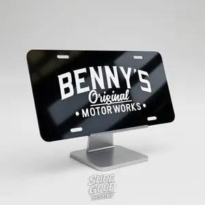 Benny's Original Motorworks Logo Plate Tag - Car Exterior Accessories Number Plates 12x6in
