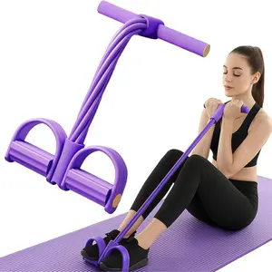 Multifunctional Foot Pedal Resistance Band, Upgraded 6-Tube Elastic Tension Yoga Tension Rope, Natural Latex Tension Rope Fitness Equipment, Used For Abdomen, Waist, Arm, And Leg Stretching And Slimming Training