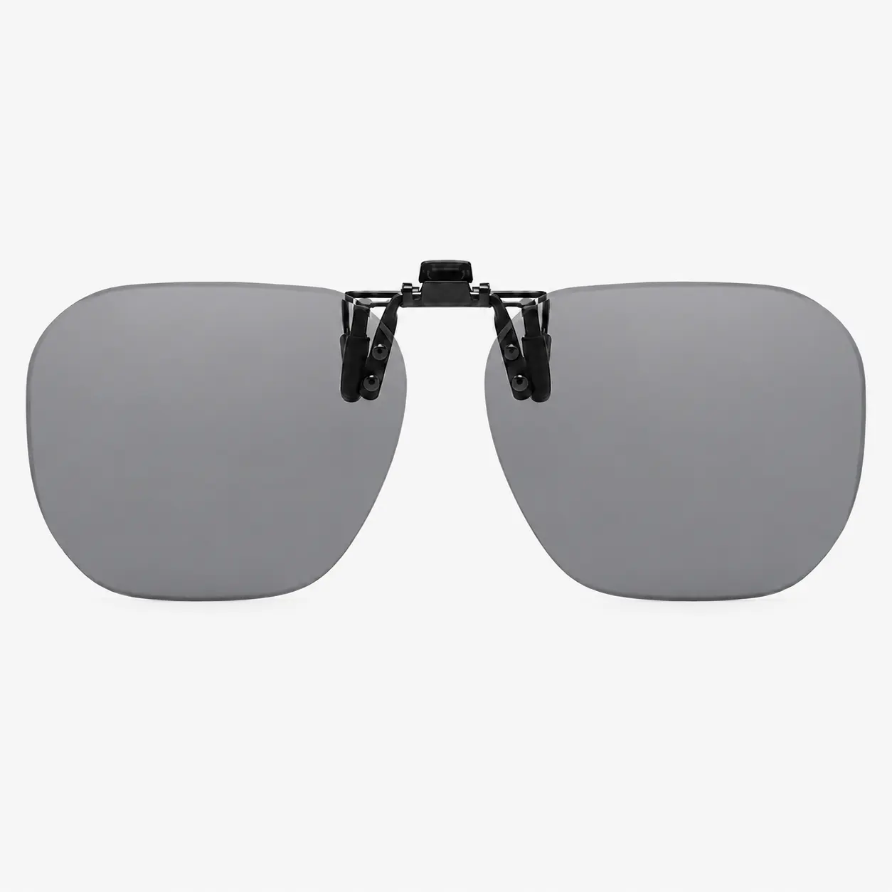 Polarized Photochromic Clip-On Sunglasses for Prescription Glasses, Rimless Flip-Up UV400 Anti-Glare Driving Shades