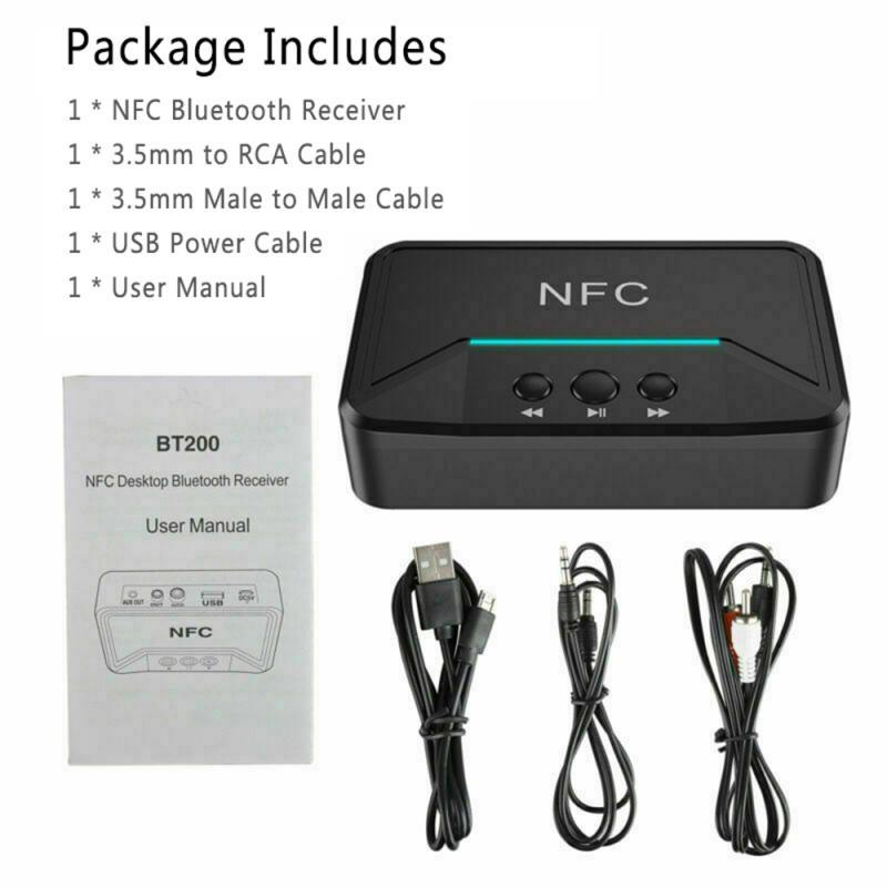 Bluetooth Wireless Stereo Audio Adapter Receiver, with RCA Plug Output for Audio-Visual Systems