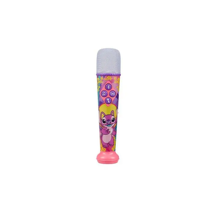 Disney Stitch Angel Handheld Bluetooth Microphone, Portable Durable Karaoke & Streaming Microphone for Kids, Audio, Alkaline