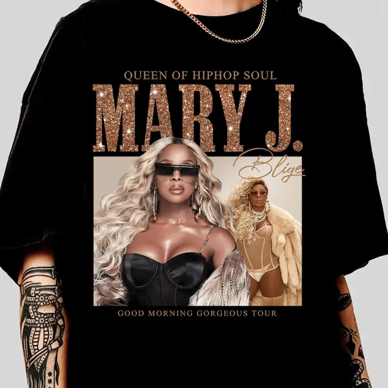 Retro Mary J Blige T-shirt Unisex Graphic Shirt