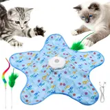 Interactive Unpredicatable Moving Feather Hunting Cat Toy , Hide and Seek Rechargeable Cat toy for bored cat,Automatic Chargeable，Indoor Exercise & Boredom Relief for All Breeds cats,familyfun