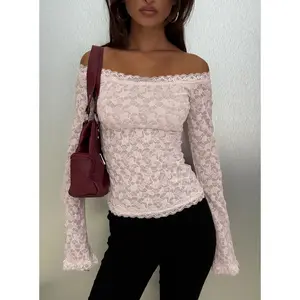 Mochapella Off The Shoulder Top Soft Pink