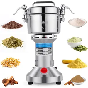 Electric Grain Mill Grinder 2000W High-Speed 750g 304 Stainless Steel Professional Grain Mill & Spice Grinder for Kitchen and Coffee Shop Grinds Grains Coffee and Dry Spices with Easy Operation