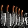 7-Piece Thick Stainless Steel Kitchen Knife Block Set, Kitchenware, Ergonomic Design, Durable Rustproof Scratch-Resistant Sharp Blades, Easy Rinse, Ideal for Home Cooking, Perfect Gift for Halloween & Christmas
