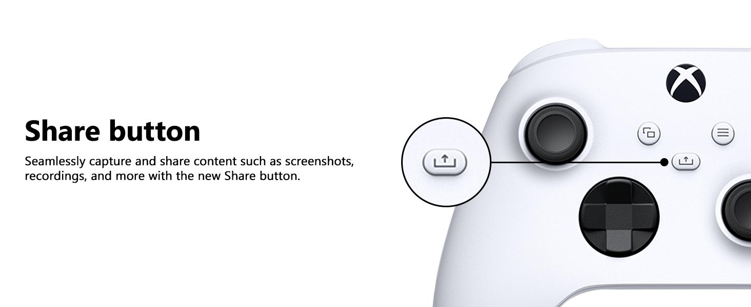 Xbox Wireless Controller - White - Works with Xbox consoles • Windows PC • iOS & Android