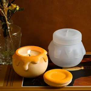 Honey Storage Tank Silicone Mold, 1 Count DIY Handmade Candle Cup, Gypsum Aromatherapy Crafts Mold, DIY Candle & Soap Making Supplies, Candlewax