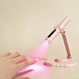 A rechargeable mini foldable LED nail light with a timer display, a portable wireless ultraviolet nail lamp, suitable for nail polish glue, with a compact design suitable for both home and travel, is an ideal gift for nail art enthusiasts.