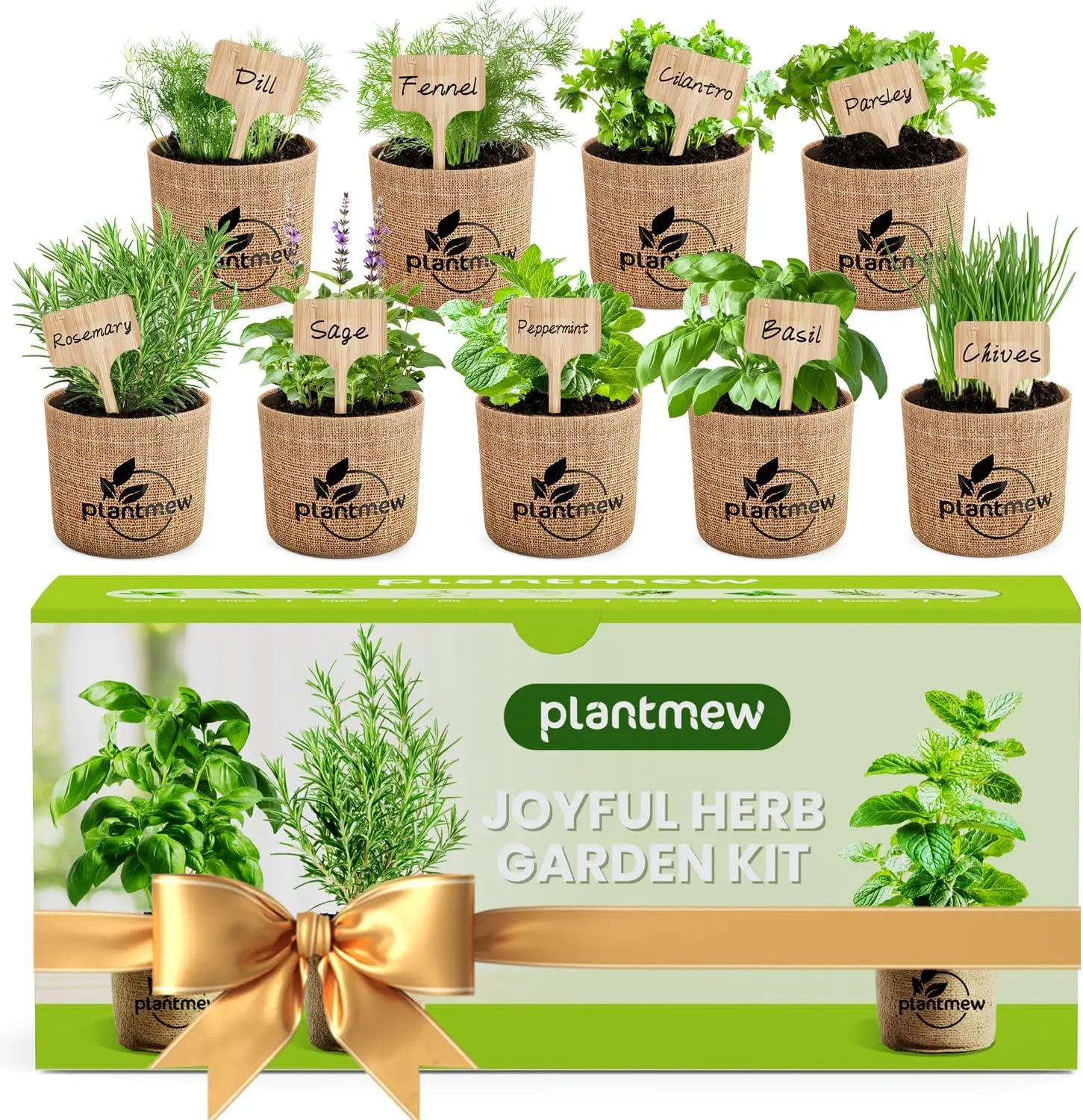Gift for Women, Mom, Her – 9 Herb Indoor Window Garden Kit | Complete Herb Seeds Starter Set with Pots, Soil, Tools & Markers | Heirloom Herbs | Birthday, Housewarming, New Home, Mother's Day