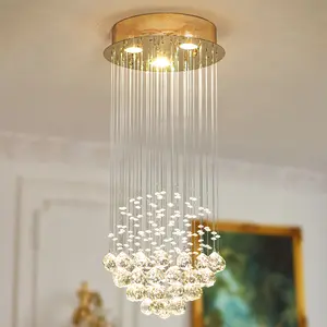 New Modern Crystal Raindrop Chandelier 3 lights Rain Drop Ball Indoor lighting