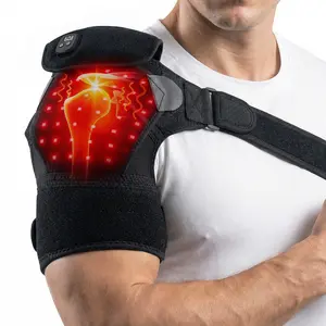 Rechargeable Red Light Shoulder Wrap, Cordless Shoulder Heating Pad with 660nm & 850nm Infrared Light, 3 Light Modes