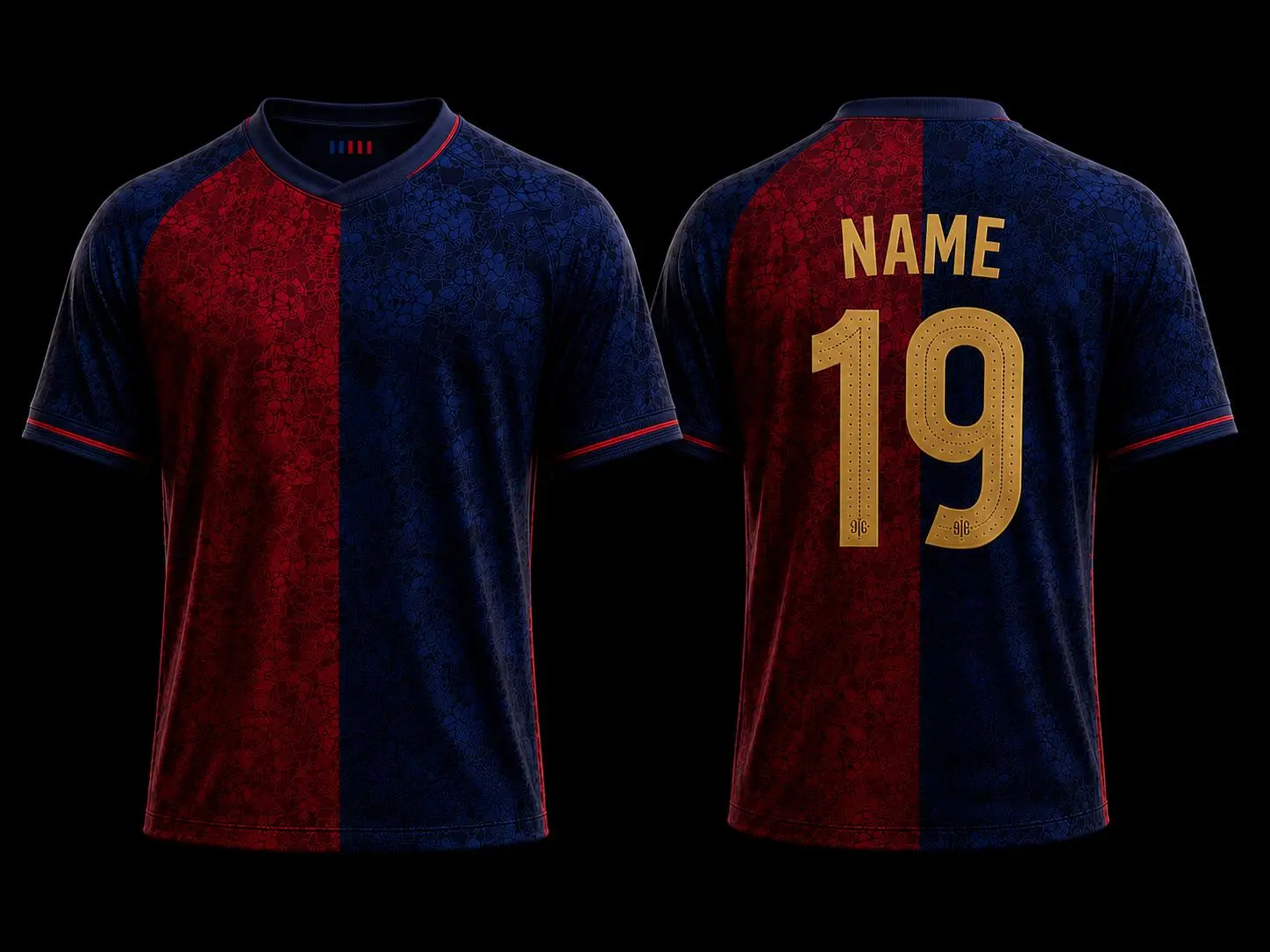 Personalized Red & Navy Soccer Jersey – Custom Name & Number Football Shirt | Premium Performance Sports Tee | Unisex Fan Jersey