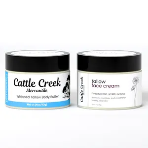 Tallow Face Cream & Body Butter - Nourishing Moisturizer, Hydrating Anti-Aging Skincare, Soothing & Repairing Daily Lotion Sensitive Smoothing