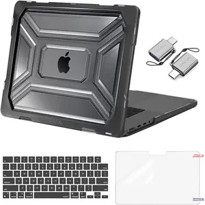 MOSISO Compatible with MacBook Pro 16 inch Case 2025 2024 2023 2022 2021 M4 M3 M2 M1 A3403 A3186 A2991 A2780 A2485, Heavy Duty Hard Case with TPU Bumper&Keyboard Cover&Screen Film&Type C