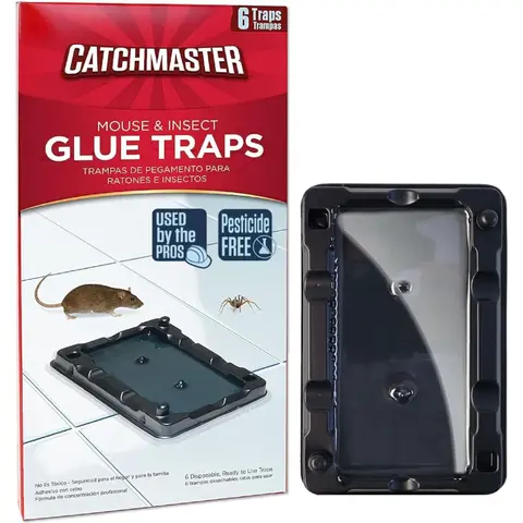 Catchmaster Mouse & Insect Glue Traps, Adhesive Rodent & Bug Catcher, Pre-Scented Mouse Traps Indoor for Home, Sticky Glue Boards for Mice and Insects, Pet Safe Pest Control for House & Garage