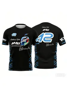 2026 New Race Car #63 Driver George Russell Fan 3D Printed Pattern T-Shirt Men's All-Season Casual Fitness Short Sleeve