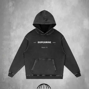 Heavyweight vintage wash hoodie! BLURRY NIGHTS Fabric Menswear Sweaters Oversized Gym Man