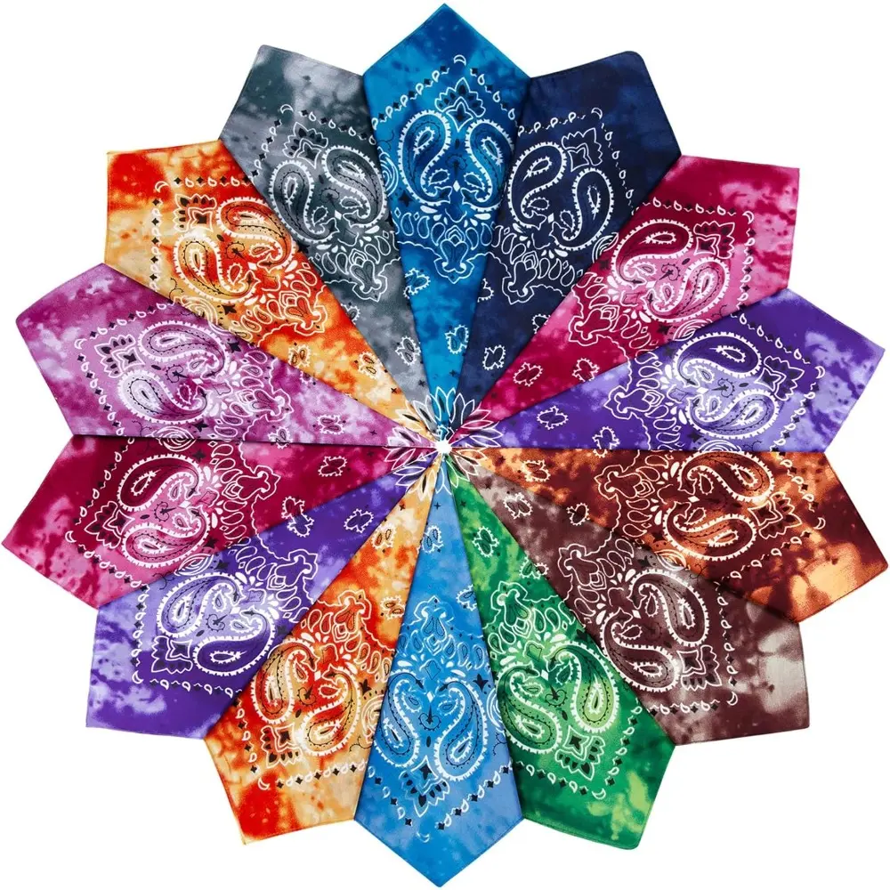 14pcs Paisley Headband for Women, Bandanas Paisley Print Headband, Cowboy Headwraps Scarfs, Hair Head Bandana for Women Men, Great for Birthday Gifts, Party, Mother'S Day Gifts