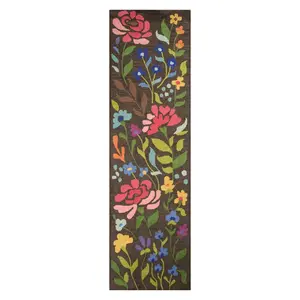 2'3"x8' Floral Tufted Runner Brown - Momeni