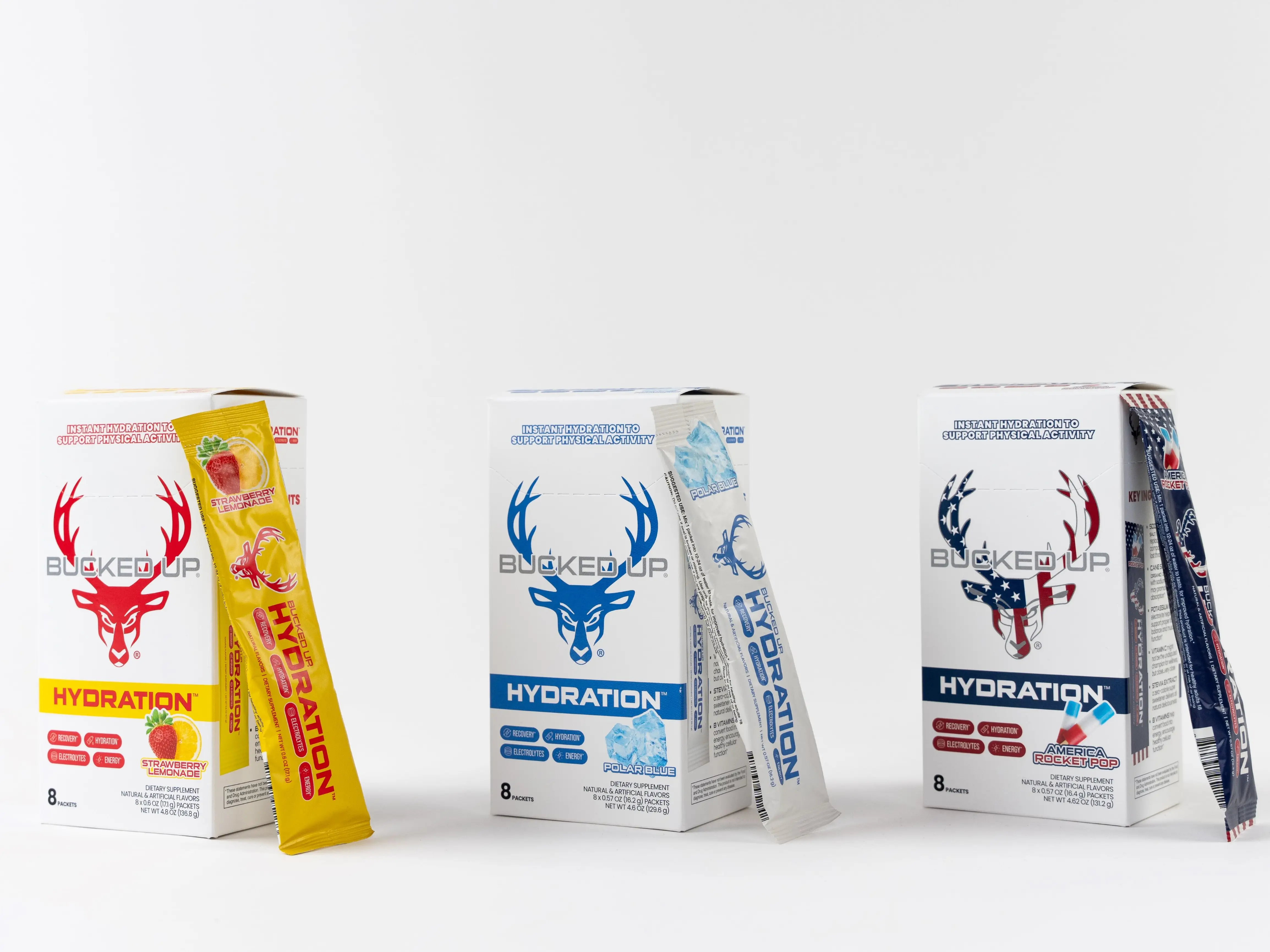 Bucked Up Hydration New and Improved Stick Packs