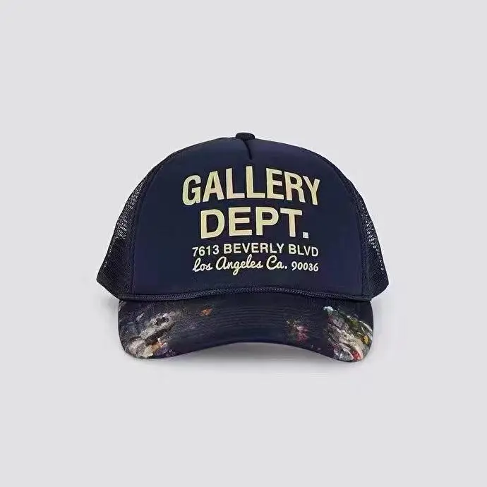 Gallery Dept. Graffiti Letter Trucker Hat, Curved Brim Mesh Baseball Cap Streetwear Hat for Men Women