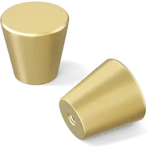 10 Pack Gold Knobs for Dresser Drawers, Gold Knob for Cabinets, Brass Knob for Kitchen Cabinets and Drawers, Modern Cabinet Hardware