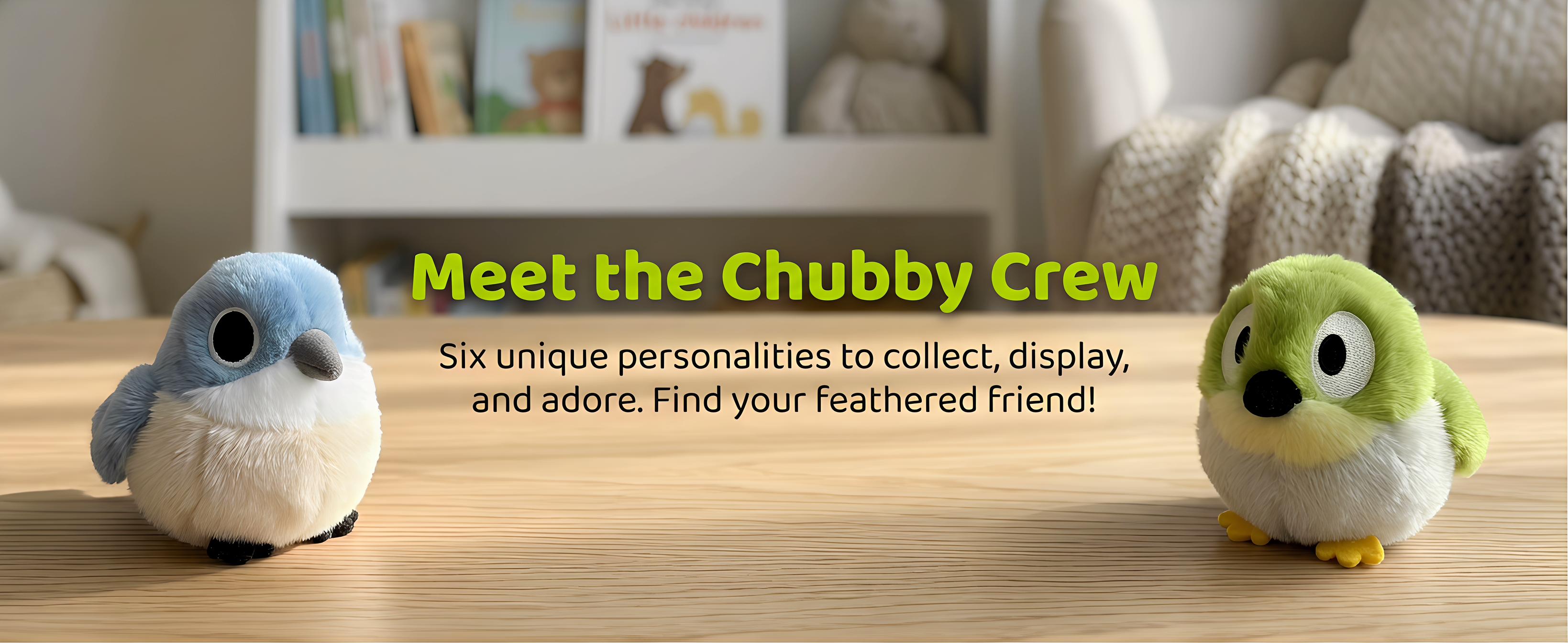 Cute Round Bird Plush Toy, Super Soft Chubby Stuffed Animal, Kawaii Desk Decor, Stress Relief Squeeze Toy, Gift for Kids & Adults