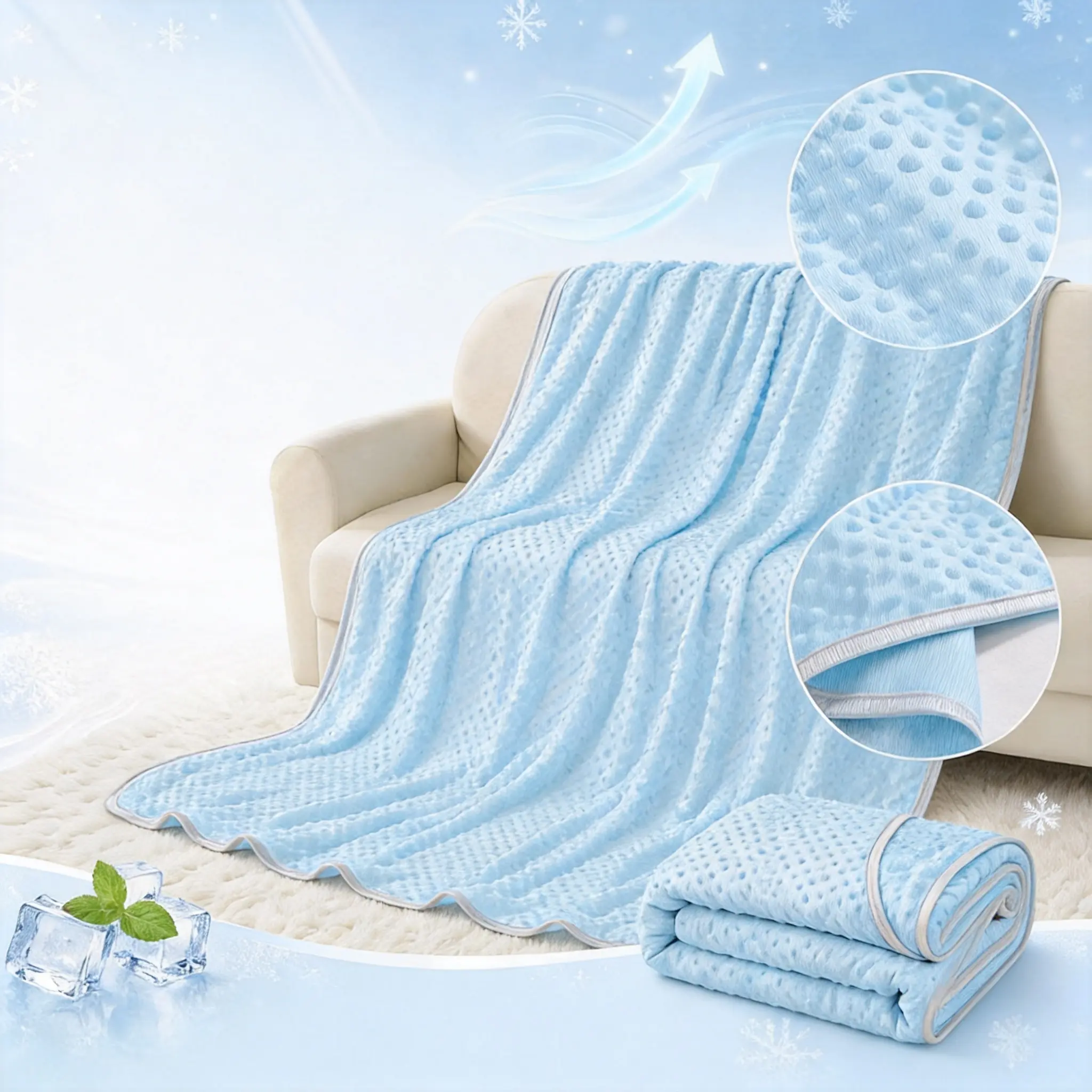 【Father 's Day Gift】Summer Blanket for Hot Sleepers Lightweight Breathable Machine Washable Soft Comfortable Bed Sofa Office camping Perfect for Summer Bedding Gifts super soft cool plush blanket bed accessories, multi-scene use