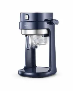 Electric Shaved Ice & Snow Cone Maker - One-Touch Operation, Adjustable Texture with 2 Ice Molds (Dark Blue) - OPLACE Home Series