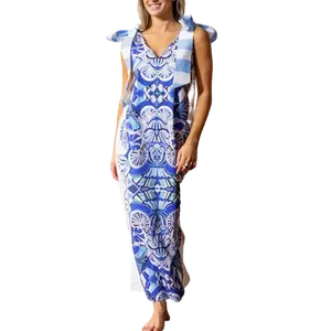 Beaufort Long Dress, Blue Lapis