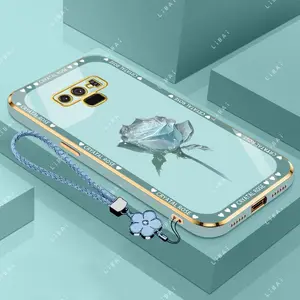 Suitable for [Galaxy Note9]phone case，affordable price,free beautiful four-leaf clover lanyard，exquisite and simple,High-end styles，drop-proof and fingerprint-resistant 995