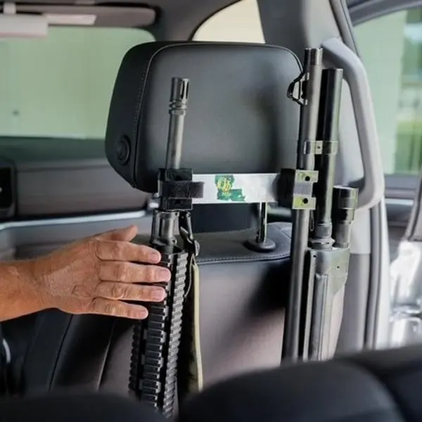 CoJo Vehicle Rack - 2 Vertical Storage Solution in the Vehicle Fits All Makes & Models Heavy-Duty Aluminum Backing Quick Access Secure Storage