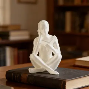 Modern Abstract Reading Doll Ornament, Unique 3D Printed Home Decor, Perfect Gift for Bedroom, Desk, Office, Friends, Family, Loved Ones