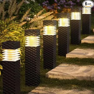 6 Pack Outdoor Solar Pathway Lights - Solar Landscape Lights Outdoor Walkway Solar Garden Lights for Lawn, Path, Yard Decor