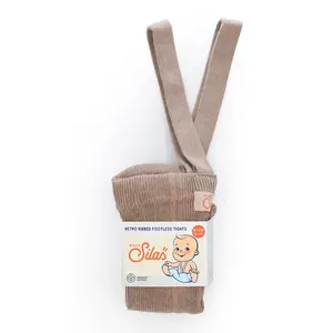 Silly Silas Footless Tights with Braces - Peanut Blend