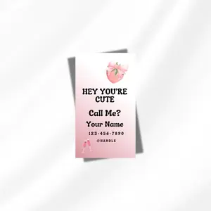 Pink Calling Card