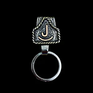 CUSTOM Handmade Cow Tag Belt Key Holder. ADD YOUR LOGO OR INITIALS. Custom Made. Texas-Based. Fashion Jewelry Accessories (SHIPS IN 4 TO 6 WEEKS)