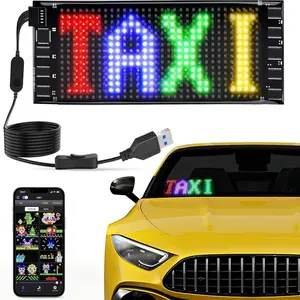 Car Devil Eyes Light 2.8''x6.8'' Strips for Cars/Trucks/SUVs  Customizable Windshield Decoration with App Control, IP68 Waterproof, USB-Powered app control Car Stuff
