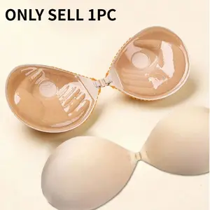 Women's Adhesive Silicone Nipple Covers, Reusable Sticky Backless Push Up Bra Cups, Enhance Breast Lift, Small Chest Solution, Sticky Bra Inserts