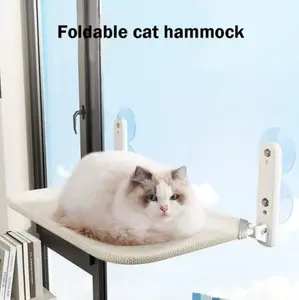 Cat Hammock with Super Suction Cups Swing Sun Removable Washable Mattress for Windowsill Glass Hanging Bed Pet Supplies