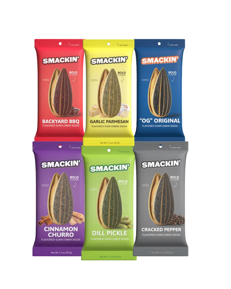 SMACKIN' Sunflower Seed Sampler Pack, THE BEGINNING BUNDLE