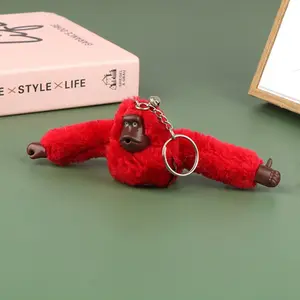 1pc Plush Toys, Long-arm Monkey Bags, Bag Pendants, Plush Toll Keychains on Pant Women Bag Car Trinket Female Toy Jewelry Wedding Party Doll Gift