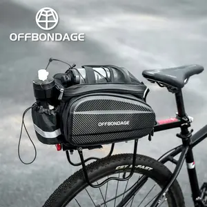 Offbondage Large Capacity Bicycle Rear Seat Bag, Bike Carrier, Eva Multi-Functional Mountain Bike Road Bike Pannier, Expandable Dual-Sided Side Bags, Bike Rack Bag