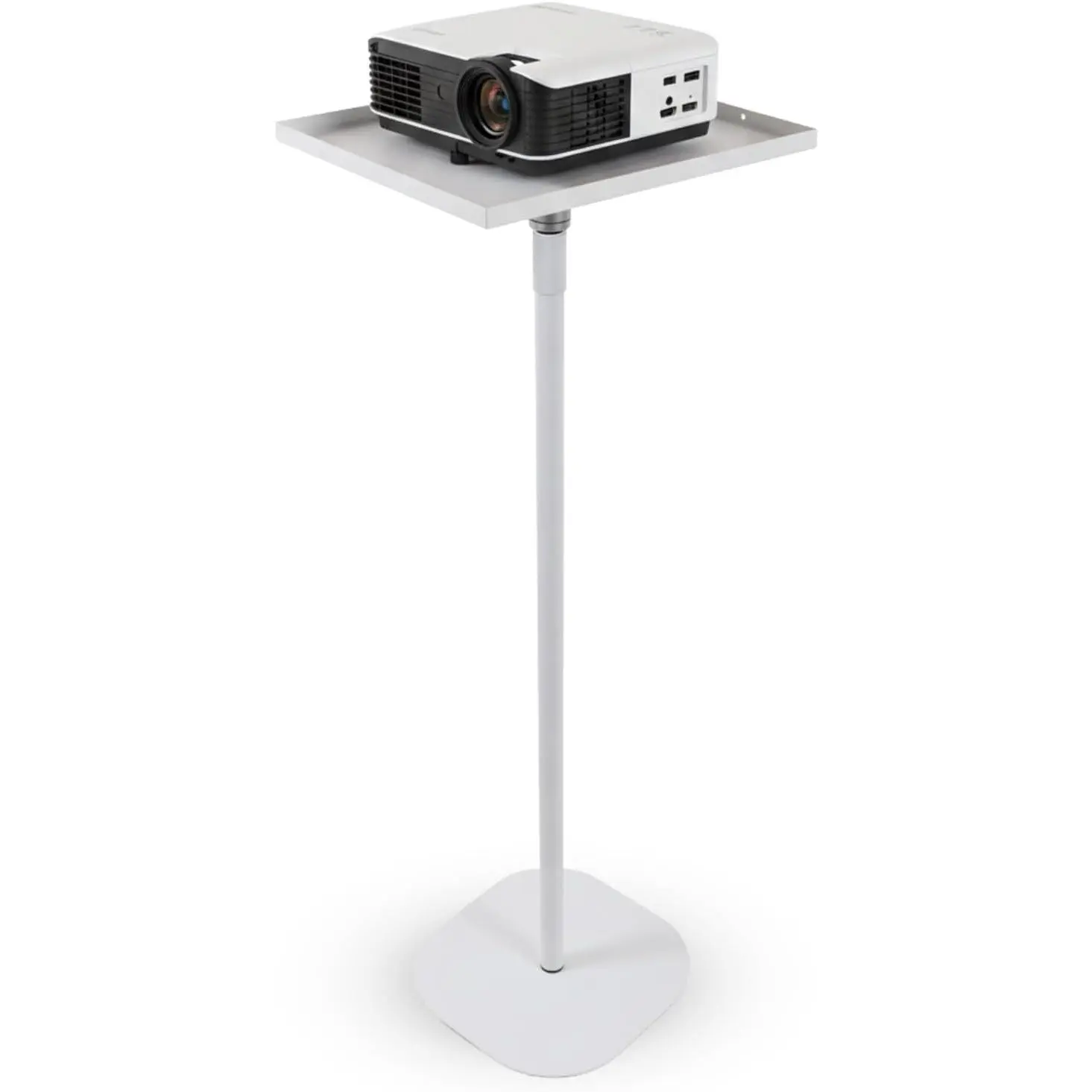 5 CORE Adjustable Height Metal Alloy Projector Mount Stand - 53in Compact with Large Tray, Portable Stable for Office, Home Use, Compatible with Laptops, DJ Devices - PS RB 135 WH